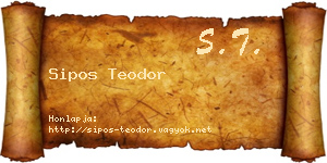 Sipos Teodor névjegykártya