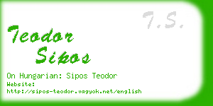 teodor sipos business card